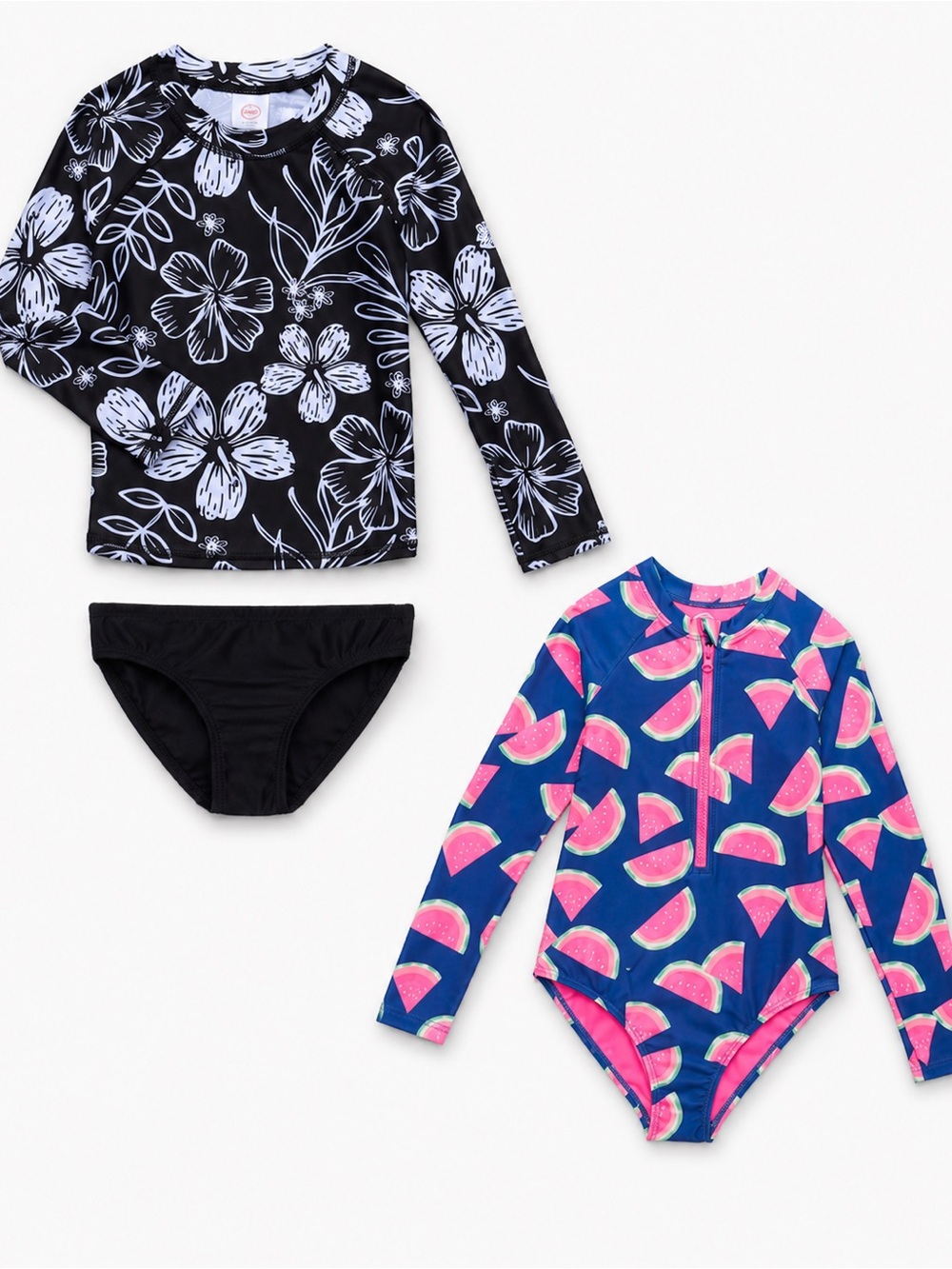 NWT Wonder Nation long sleeved swimsuit one piece tankini set size large 10/12‎